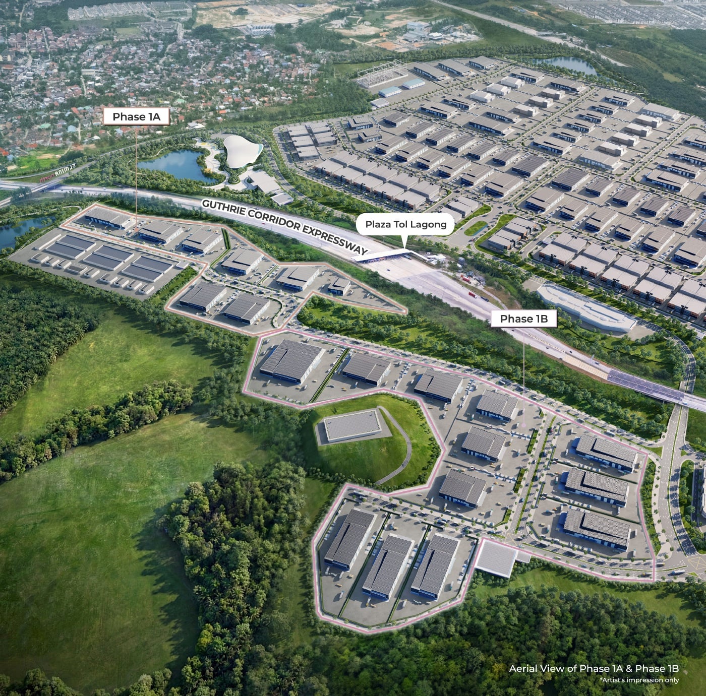 Elmina Business Park 2 — Aerial View of Phase 1A and 1B, Rawang, Selangor